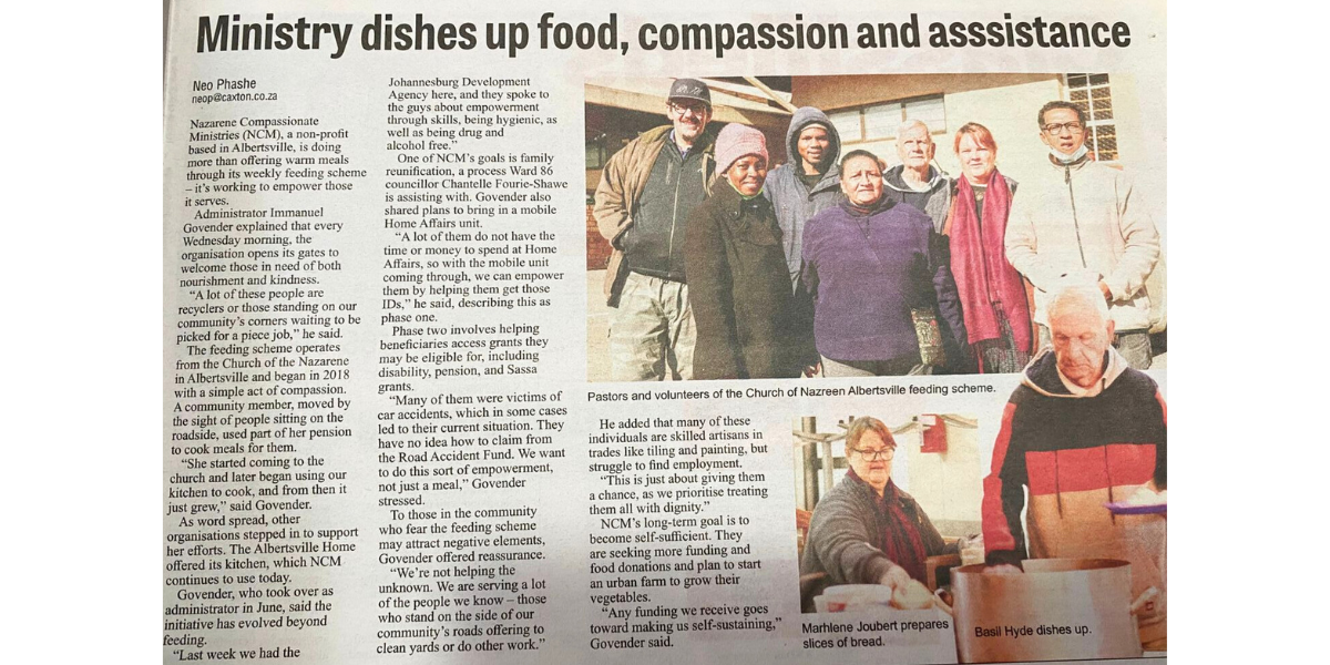 Recent news story about the food distribution