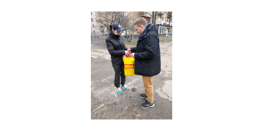 Delivering food in Ukraine