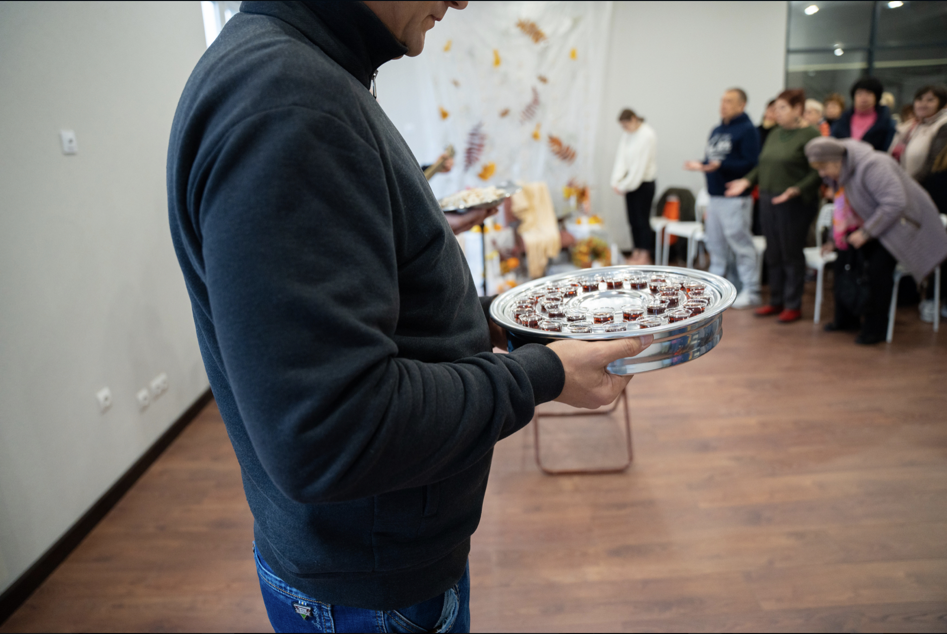 taking communion in a church