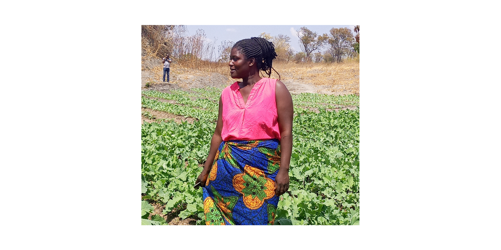 Woman standing in field