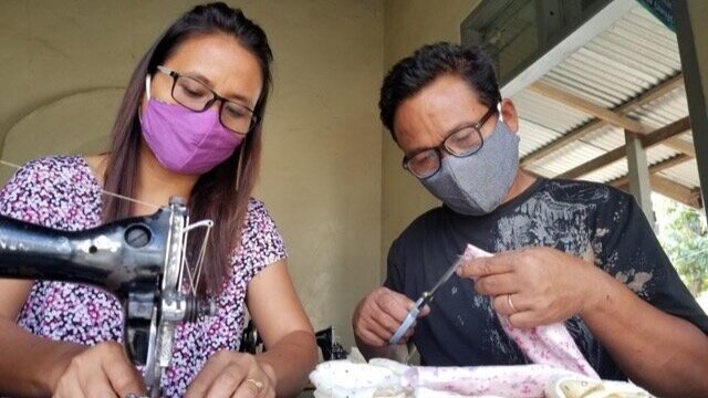 couple sewing