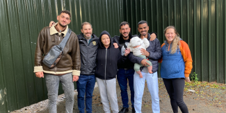 English class volunteers and pastoral staff at the church