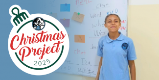 Amira, a student at the Nazarene school in Jordan