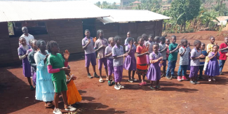 Children from the school in Cameroon